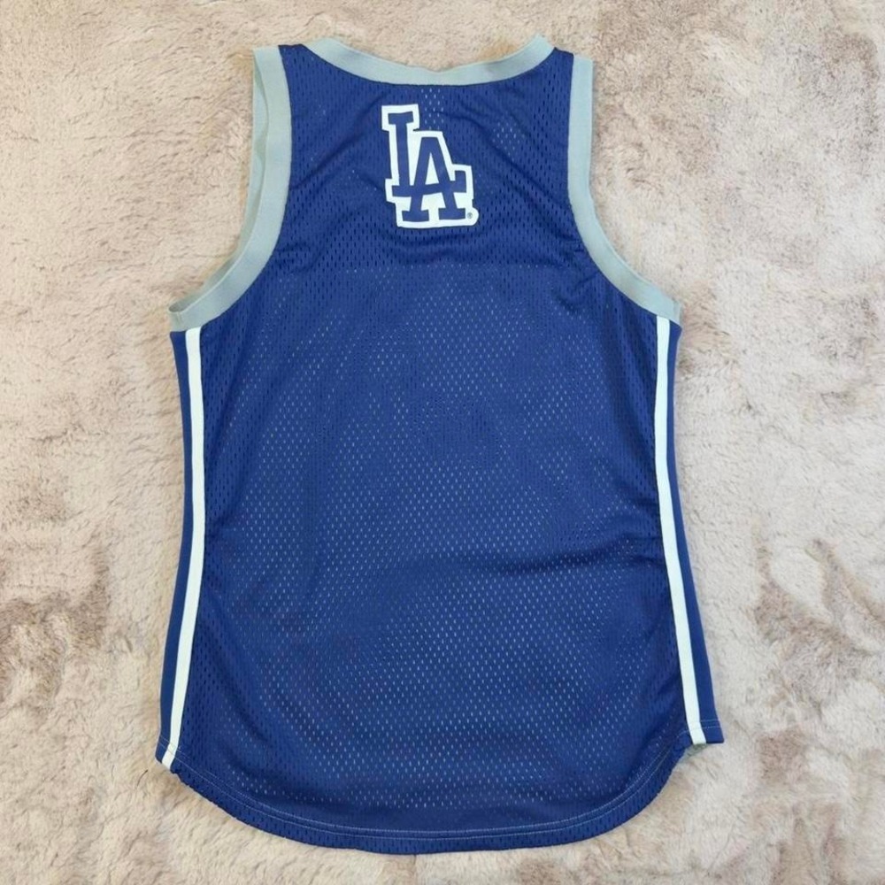 Vintage Y2K Dodgers Mesh Jersey Tank, slim cut, LA Dodgers merch - Picture 3 of 8